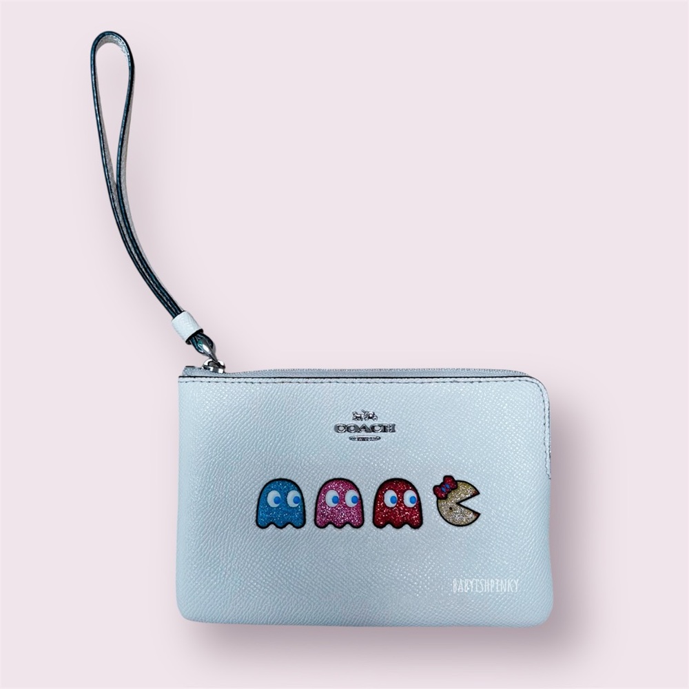 Limited Edition Coach x Pacman Corner Zip Wristlet